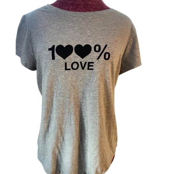 Petite Simply Vera Wang Graphic Tee, Women's, Size: XL Petite, Grey - Picture 1 of 2